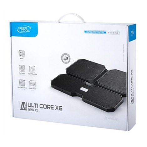 Deepcool | Multicore x6 | Notebook cooler up to 15.6"" | Black | 380X295X24mm mm | 900g g - 2